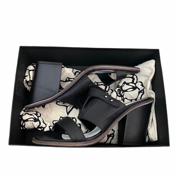 NEW FREDA SALVADOR Black GLIDE Studded MULE sz 10 - Picture 3 of 14